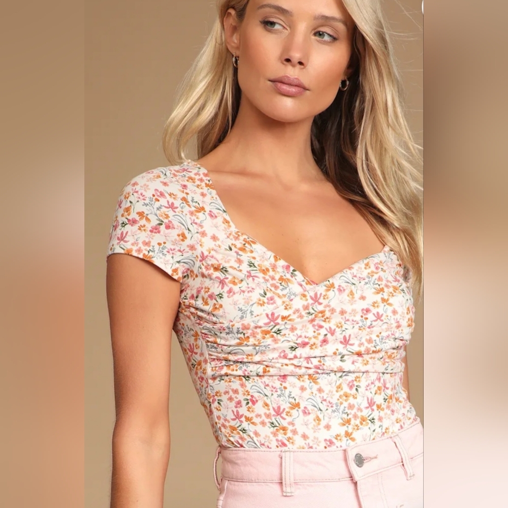 Lulu's Floral Print Bodysuit